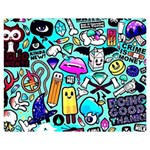 Graffiti Pop Art Crazy Retro Two Sides Premium Plush Fleece Blanket (Medium) 60 x50  Blanket Front