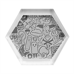 Graffiti Pop Art Crazy Retro Hexagon Wood Jewelry Box by Bedest