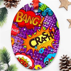 Crash Bang Adventure Time Art Boom Graffiti Ornament (oval) by Bedest