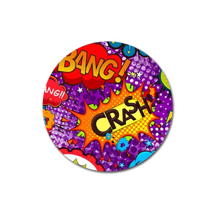 Crash Bang Adventure Time Art Boom Graffiti Magnet 3  (Round)