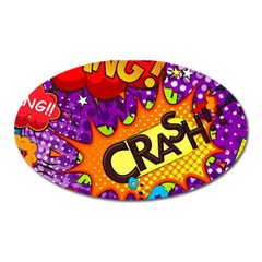 Crash Bang Adventure Time Art Boom Graffiti Oval Magnet by Bedest