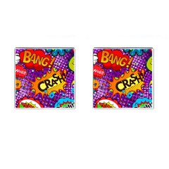 Crash Bang Adventure Time Art Boom Graffiti Cufflinks (square) by Bedest