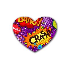 Crash Bang Adventure Time Art Boom Graffiti Rubber Coaster (heart) by Bedest