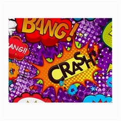 Crash Bang Adventure Time Art Boom Graffiti Small Glasses Cloth (2 Sides) by Bedest