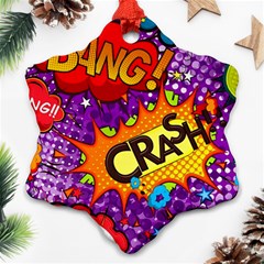 Crash Bang Adventure Time Art Boom Graffiti Ornament (snowflake) by Bedest