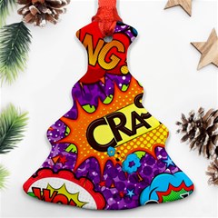 Crash Bang Adventure Time Art Boom Graffiti Christmas Tree Ornament (two Sides) by Bedest