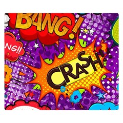 Crash Bang Adventure Time Art Boom Graffiti Two Sides Premium Plush Fleece Blanket (small) by Bedest