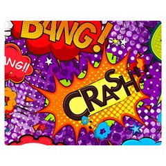 Crash Bang Adventure Time Art Boom Graffiti Two Sides Premium Plush Fleece Blanket (medium) by Bedest