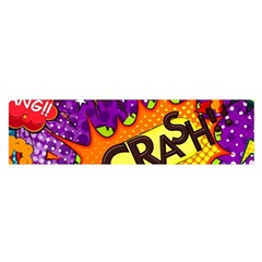 Crash Bang Adventure Time Art Boom Graffiti Oblong Satin Scarf (16  X 60 ) by Bedest