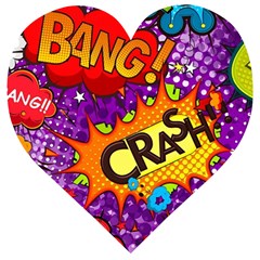 Crash Bang Adventure Time Art Boom Graffiti Wooden Puzzle Heart by Bedest