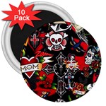 Graffiti Tatoo Skate Art Boom 3  Magnets (10 pack)  Front