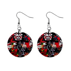 Graffiti Tatoo Skate Art Boom Mini Button Earrings by Bedest