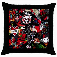 Graffiti Tatoo Skate Art Boom Throw Pillow Case (black) by Bedest