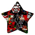 Graffiti Tatoo Skate Art Boom Star Ornament (Two Sides) Back