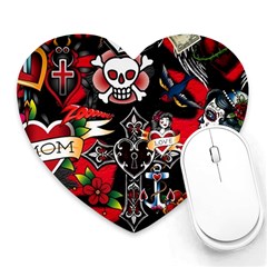 Graffiti Tatoo Skate Art Boom Heart Mousepad by Bedest