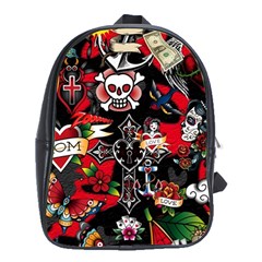 Graffiti Tatoo Skate Art Boom School Bag (xl) by Bedest