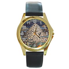 Gunter God Adventure Aventura Time Round Gold Metal Watch by Bedest