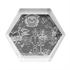 Graffiti Tatoo Skate Art Boom Hexagon Wood Jewelry Box by Bedest