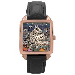 Gunter God Adventure Aventura Time Rose Gold Leather Watch  by Bedest