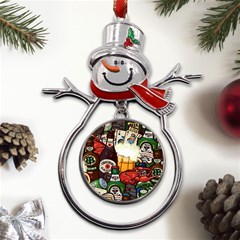 Graffiti Go Art Metal Snowman Ornament by Bedest