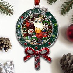 Graffiti Go Art Metal X mas Lollipop With Crystal Ornament by Bedest