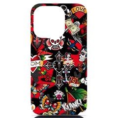 Graffiti Tatoo Skate Art Boom Iphone 14 Pro Black Uv Print Case by Bedest