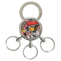 Stickerbomb Crazy Graffiti Graphite Monster 3-ring Key Chain by Bedest