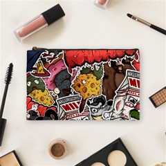 Stickerbomb Crazy Graffiti Graphite Monster Cosmetic Bag (medium) by Bedest