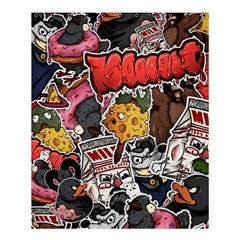 Stickerbomb Crazy Graffiti Graphite Monster Shower Curtain 60  X 72  (medium) 