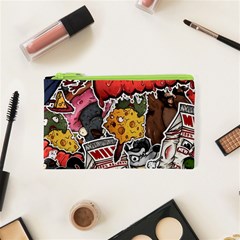 Stickerbomb Crazy Graffiti Graphite Monster Cosmetic Bag (xs) by Bedest