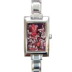 Adventure Time Cartoon Rectangle Italian Charm Watch by Bedest