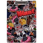 Stickerbomb Crazy Graffiti Graphite Monster A4 Acrylic Clipboard Front