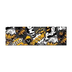 Boom Bang Art Crazy Drawing Graffiti Hello Retro Sayings Yellow Sticker (bumper) by Bedest