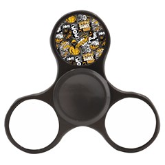 Boom Bang Art Crazy Drawing Graffiti Hello Retro Sayings Yellow Finger Spinner by Bedest