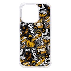 Boom Bang Art Crazy Drawing Graffiti Hello Retro Sayings Yellow Iphone 14 Pro Tpu Uv Print Case by Bedest