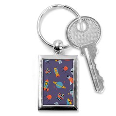 Space Seamless Patterns Key Chain (rectangle) by Hannah976