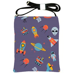 Space Seamless Patterns Shoulder Sling Bag