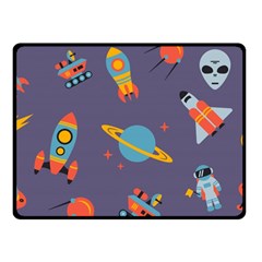 Space Seamless Patterns Fleece Blanket (small)