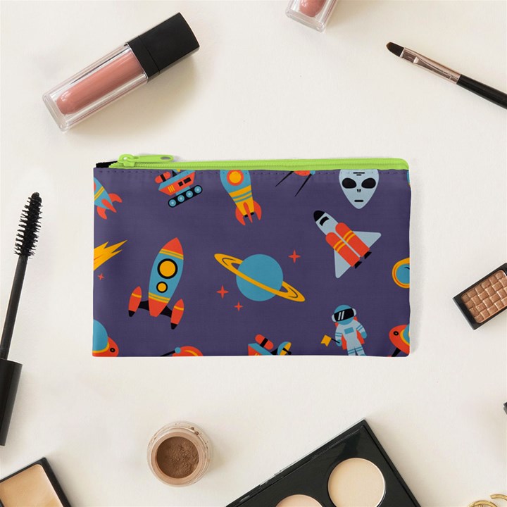 Space Seamless Patterns Cosmetic Bag (XS)