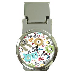 Seamless Pattern Vector With Funny Robots Cartoon Money Clip Watches by Hannah976