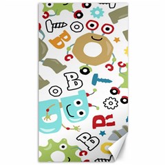 Seamless Pattern Vector With Funny Robots Cartoon Canvas 40  X 72 