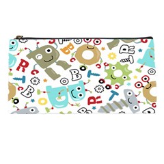 Seamless Pattern Vector With Funny Robots Cartoon Pencil Case by Hannah976