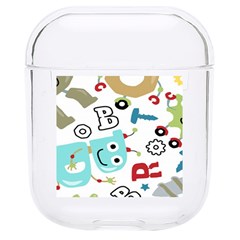 Seamless Pattern Vector With Funny Robots Cartoon Hard Pc Airpods 1/2 Case by Hannah976