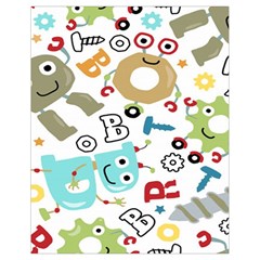 Seamless Pattern Vector With Funny Robots Cartoon Drawstring Bag (small) by Hannah976