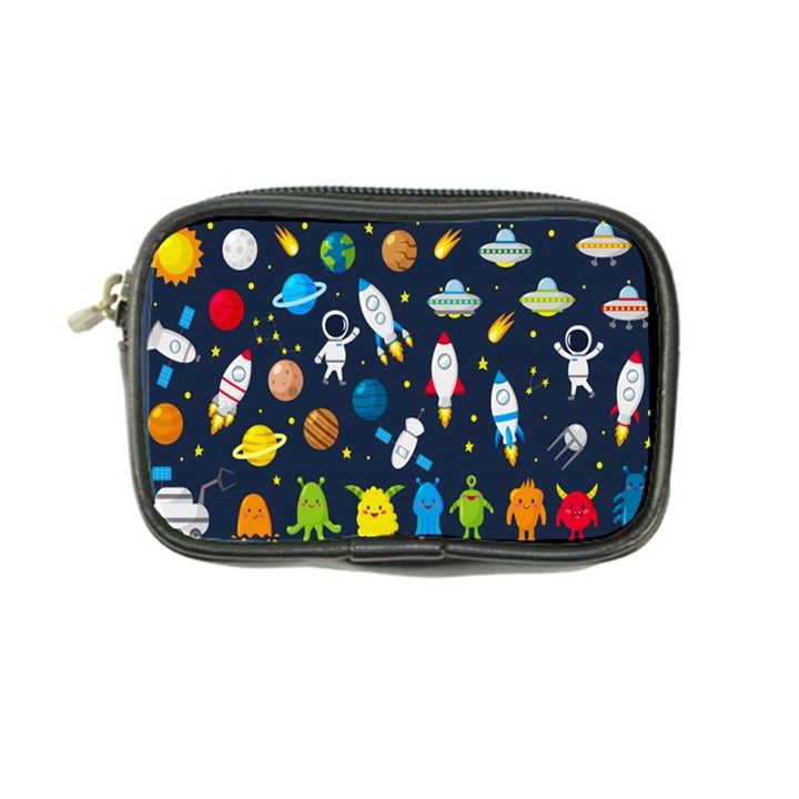 Big Set Cute Astronauts Space Planets Stars Aliens Rockets Ufo Constellations Satellite Moon Rover V Coin Purse