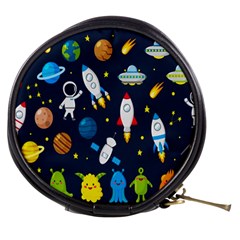 Big Set Cute Astronauts Space Planets Stars Aliens Rockets Ufo Constellations Satellite Moon Rover V Mini Makeup Bag by Hannah976