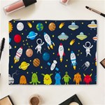 Big Set Cute Astronauts Space Planets Stars Aliens Rockets Ufo Constellations Satellite Moon Rover V Cosmetic Bag (XL) Front