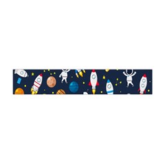 Big Set Cute Astronauts Space Planets Stars Aliens Rockets Ufo Constellations Satellite Moon Rover V Premium Plush Fleece Scarf (mini) by Hannah976