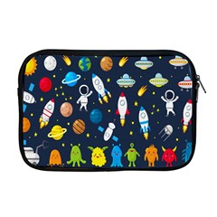 Big Set Cute Astronauts Space Planets Stars Aliens Rockets Ufo Constellations Satellite Moon Rover V Apple Macbook Pro 17  Zipper Case by Hannah976