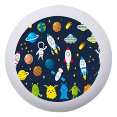 Big Set Cute Astronauts Space Planets Stars Aliens Rockets Ufo Constellations Satellite Moon Rover V Dento Box With Mirror by Hannah976